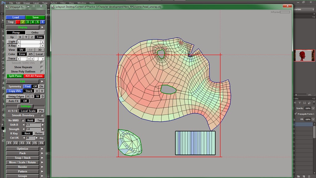 Clover Lawn: UV layout