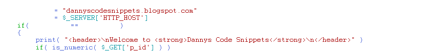 Dannys Code Snippets