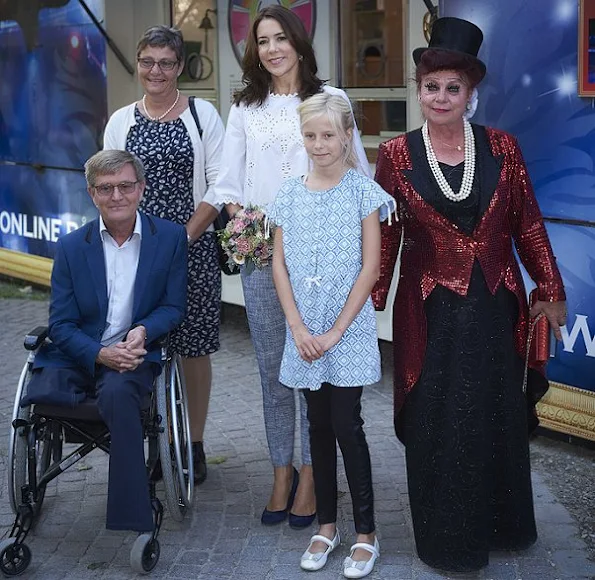 Crown Princess Mary attended a charity event for the Danish Kidney Foundation, Princess Mary style wore blouse