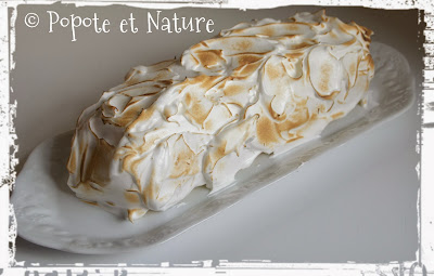 © Popote et Nature- Bûche au citron façon tarte au citron meringuée