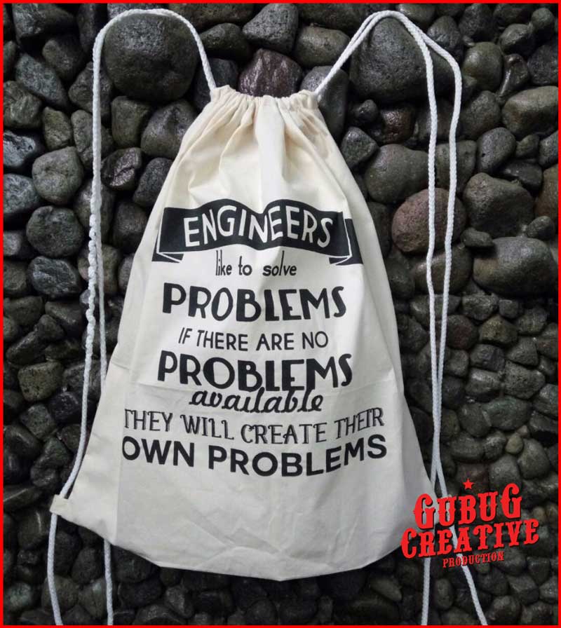 melayani pembuatan tas tote bag ransel bisa custom dengan desain sesuai permintaan dari Hulu Sungai Utara