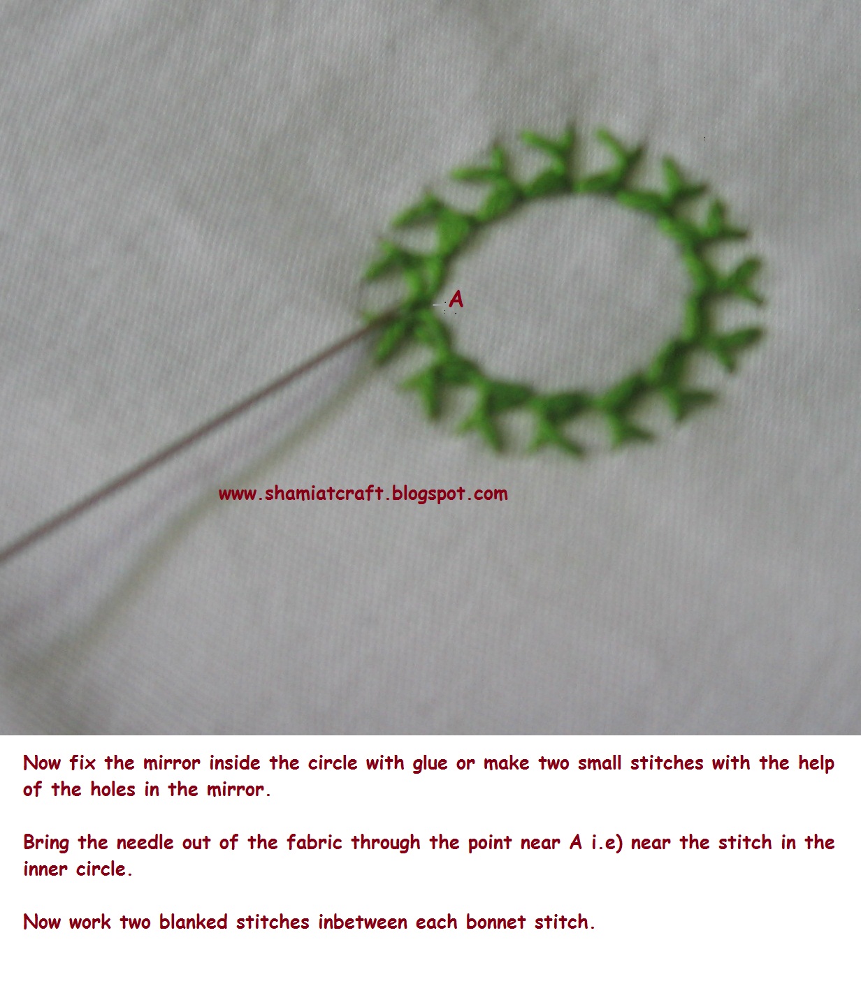 MY CRAFT WORKS Mirror work with stitch