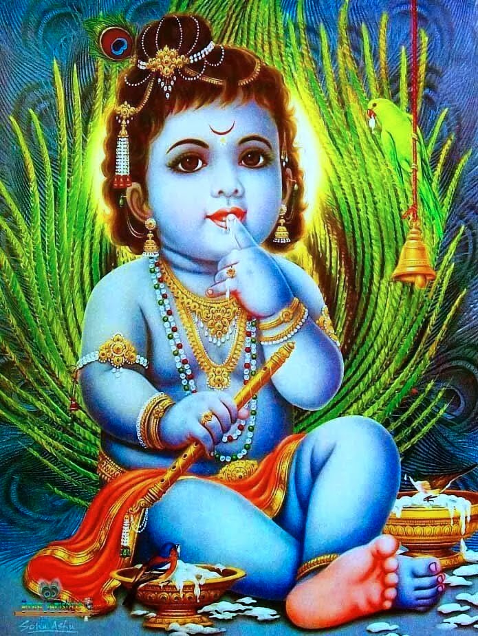 Jai Radhe Jai Krishna Jai Vrindavan Beautiful Pictures of Baby Krishna