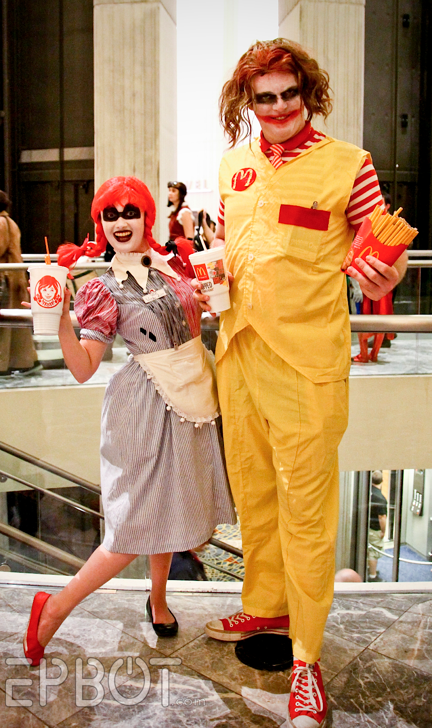 Harley Wendy with a Joker Ronald McDonald. 