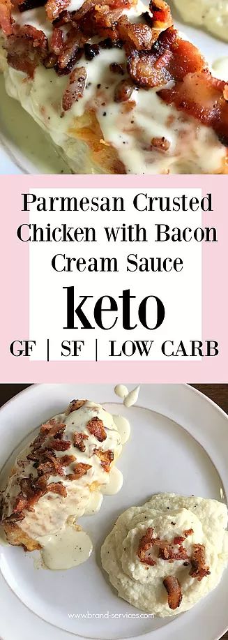 Parmesan Crusted Chicken with Bacon Cream Sauce