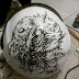Illustration Art Drawing on helmet