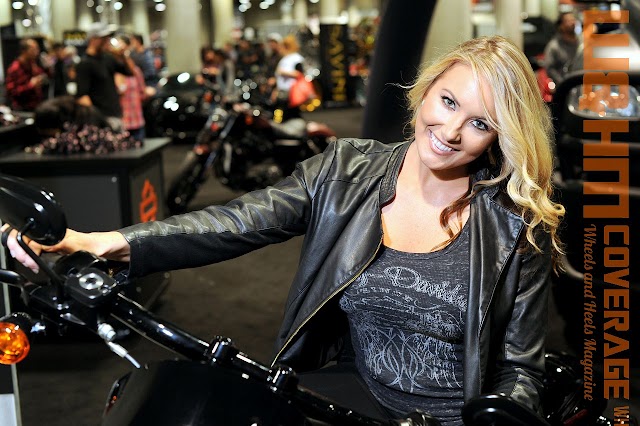 Harley Davidson Golden Girl - Christina Riordan at LA Autoshow 2016 @_ChristinaR_ 