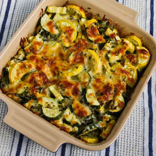 Low-Carb Easy Cheesy Zucchini Bake (Video) - Kalyn's Kitchen