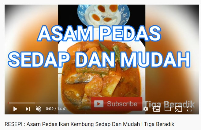 RESEPI : Asam Pedas Ikan Kembung