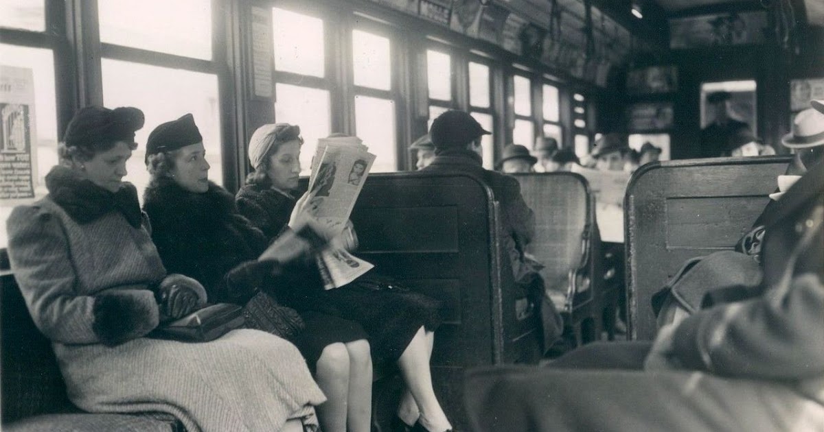 Interesting Snapshots Document Passengers on the Trains in the Early