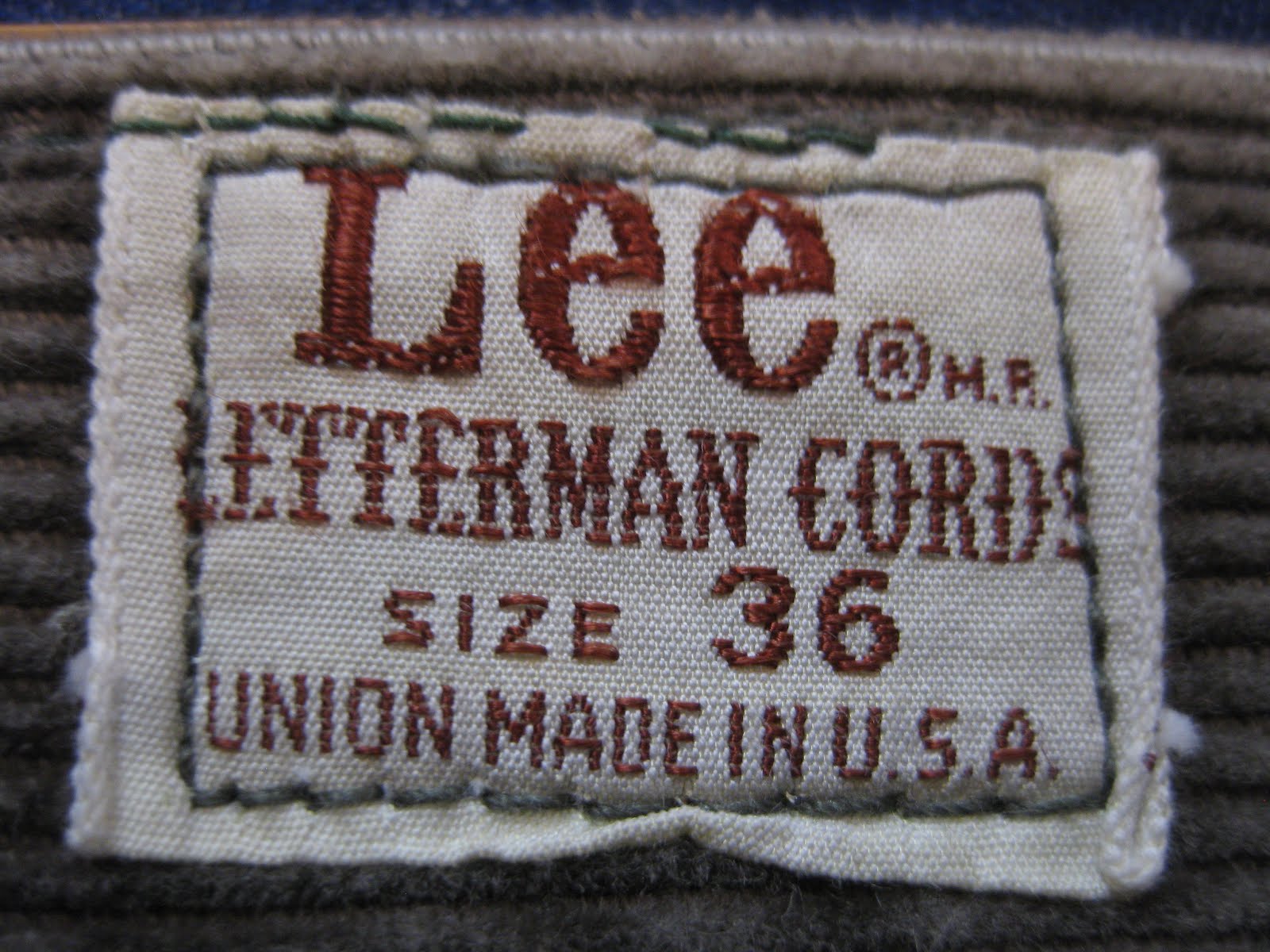 Lee　　　　　　　　　　　　　　　　　LETTERMAN CORDS　　　　　　　　　　　　　　　　　　PANTS