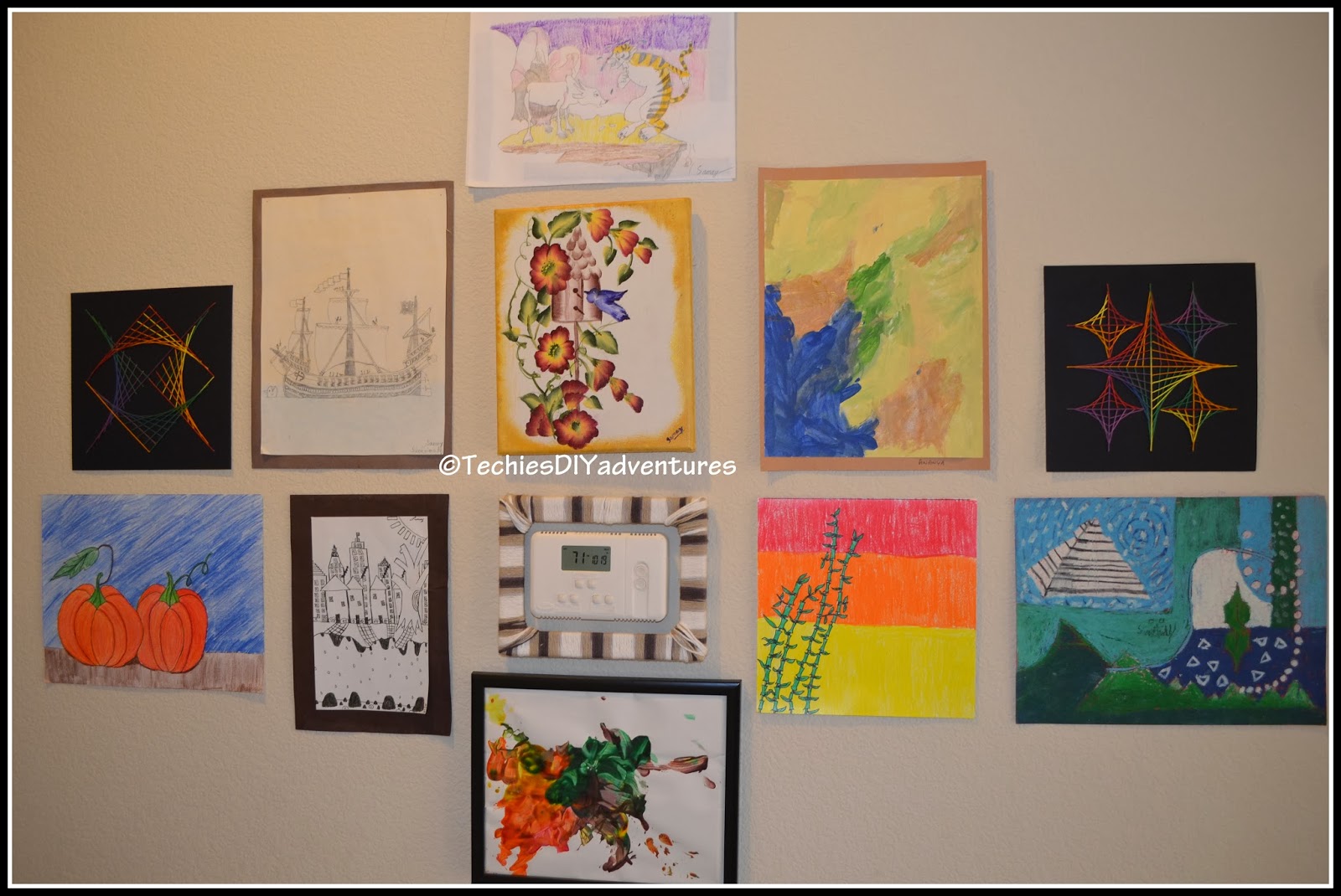 Kids Artwork Gallery Wall