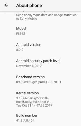 Free Download Sony Xperia XZ, XZs, and X Performance Android 8.0 ORE Update Firmware 41.3.A.0.41