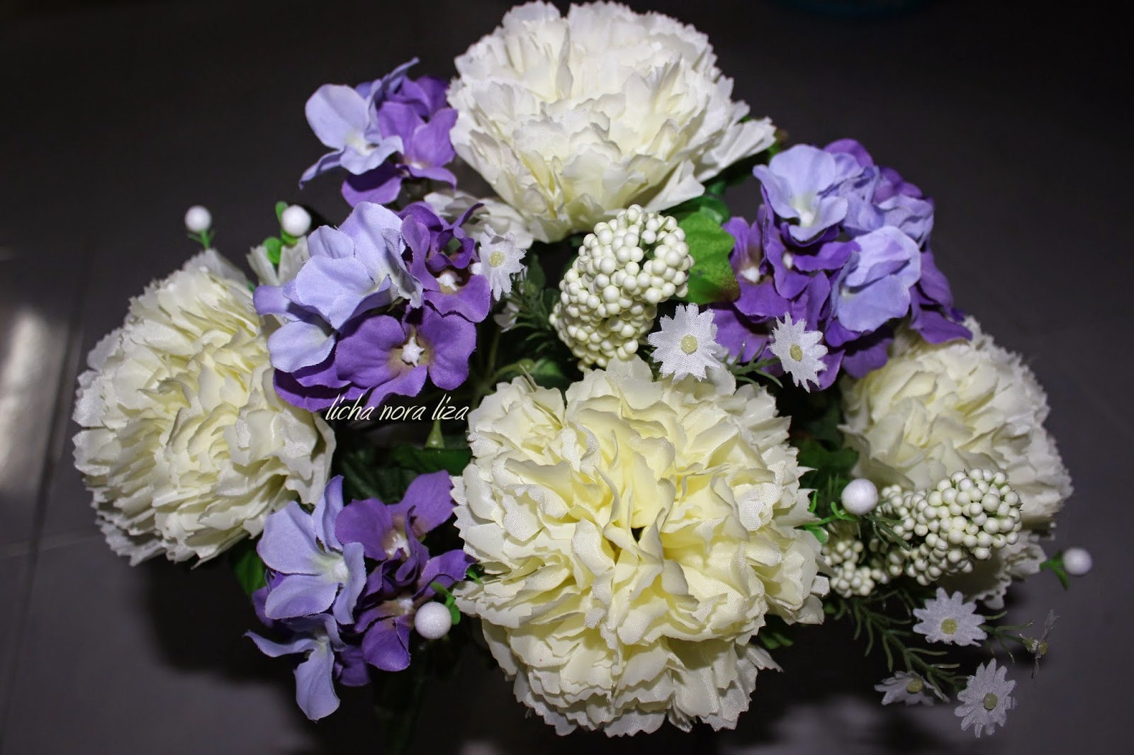 DIY Bunga  Hiasan  Pelamin Tema Ungu Putih Nora Liza