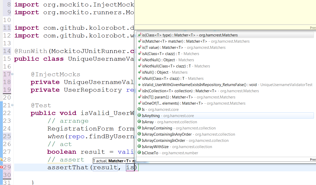 HOWTO Improve content assist for types with static members while