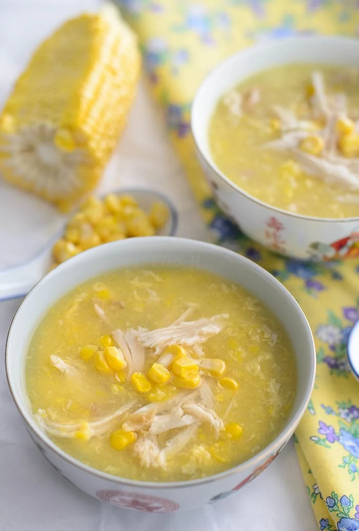 Chicken and Sweetcorn Soup - Lisa's Lemony Kitchen