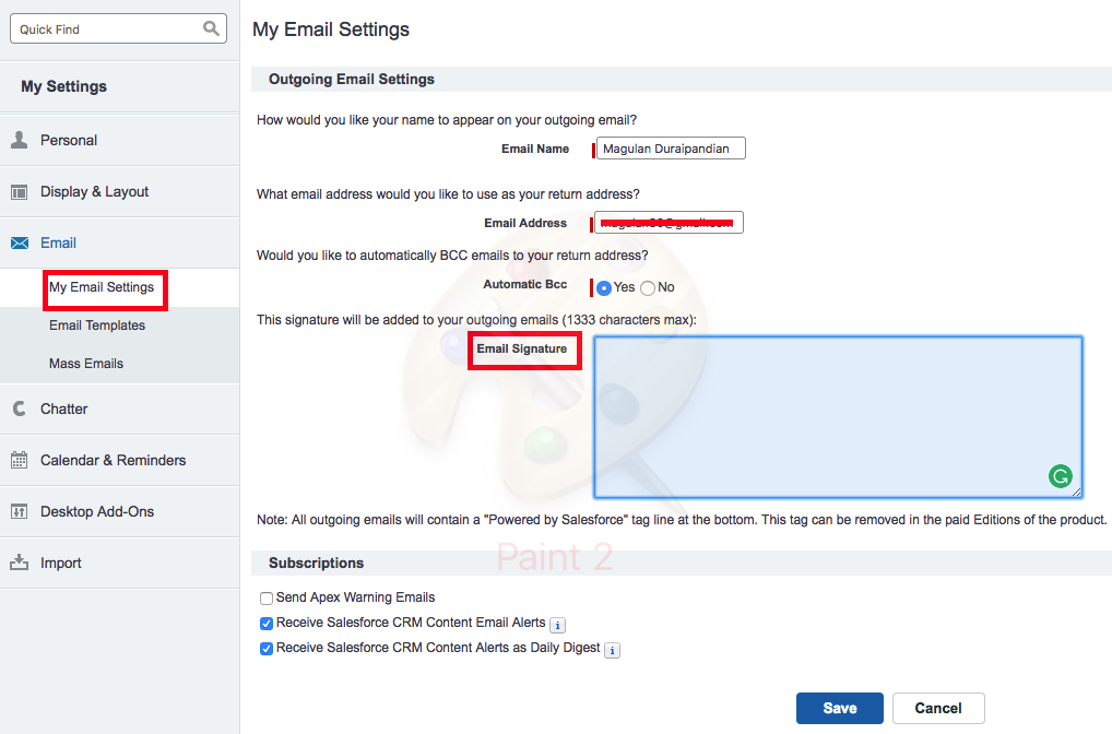 How to set Email Signature in Salesforce? InfallibleTechie