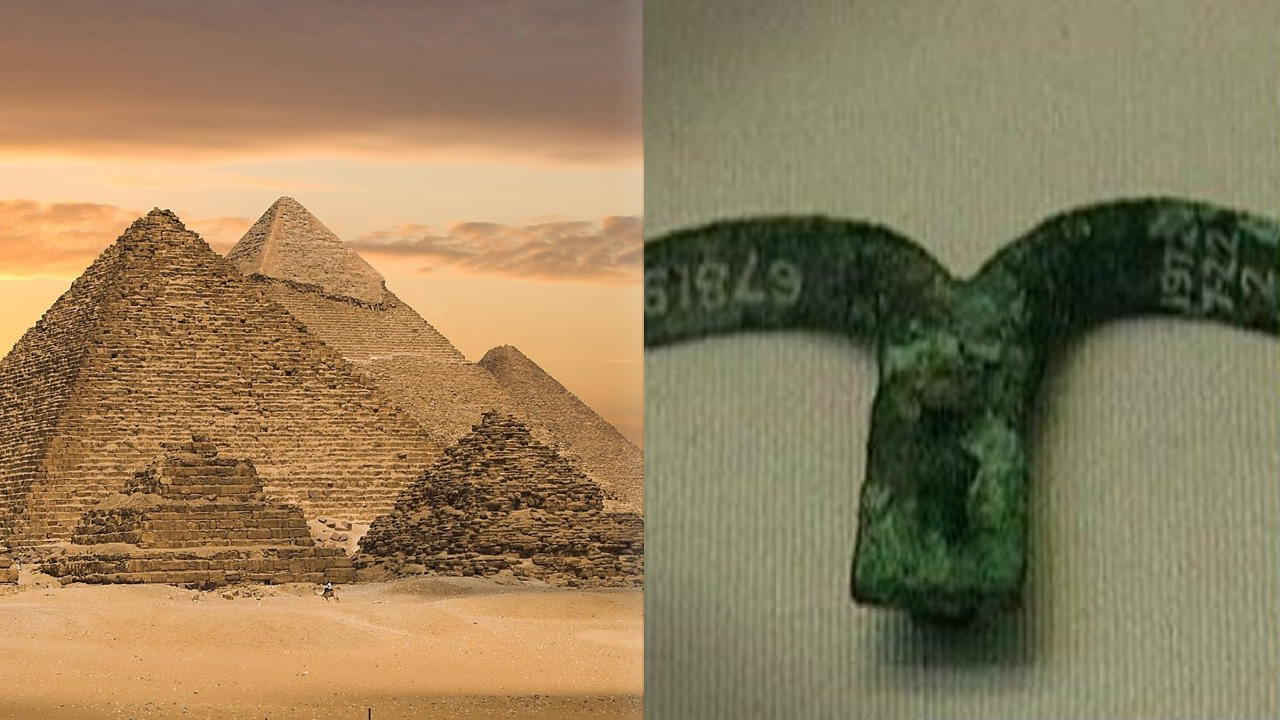 Misterioso descubrimiento de una placa de metal grabada, en una pirámide egipcia