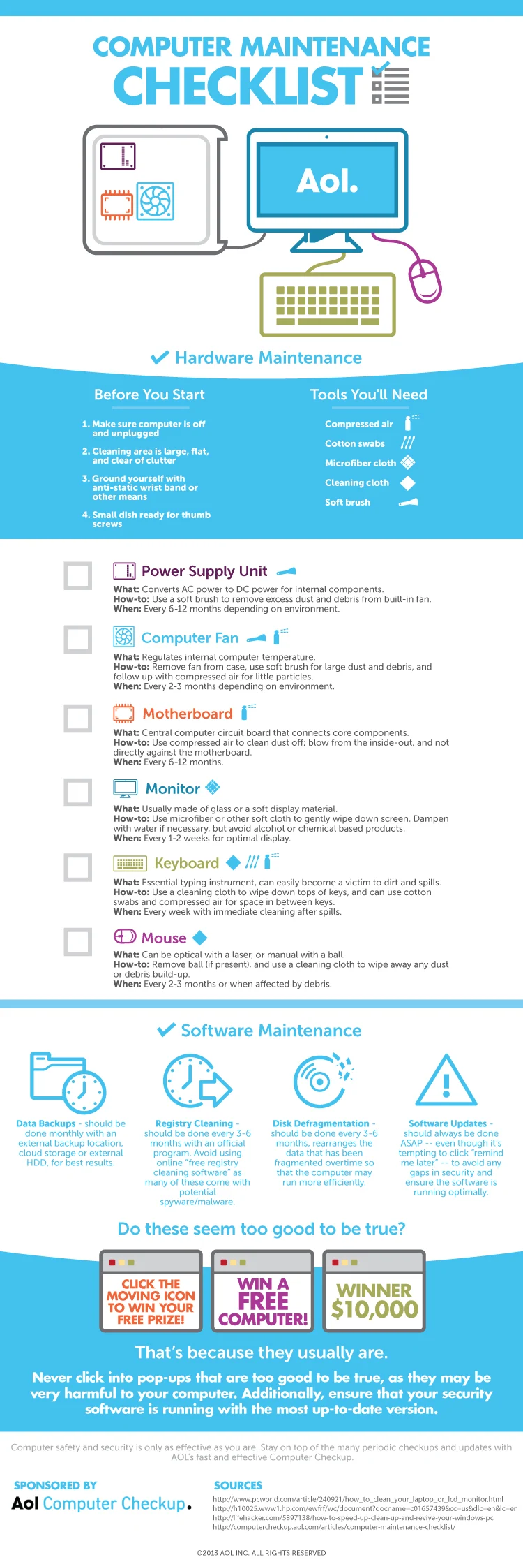 Your Desktop Computer Maintenance Checklist #Infographic