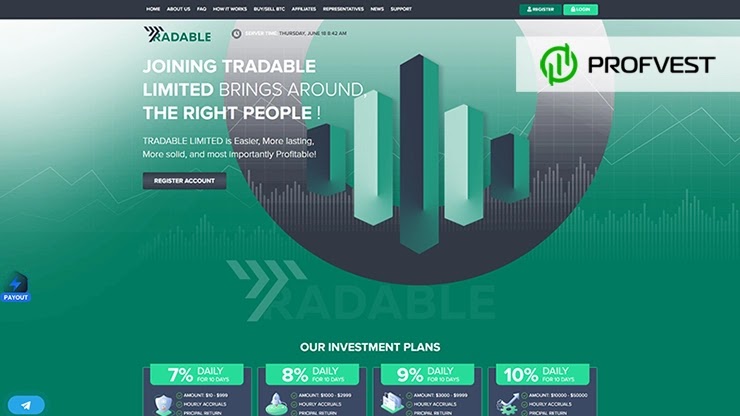 Tradable Limited: обзор и отзывы о tradable.pro (HYIP платит) Tradable Limited обзор и отзывы HYIP-проекта