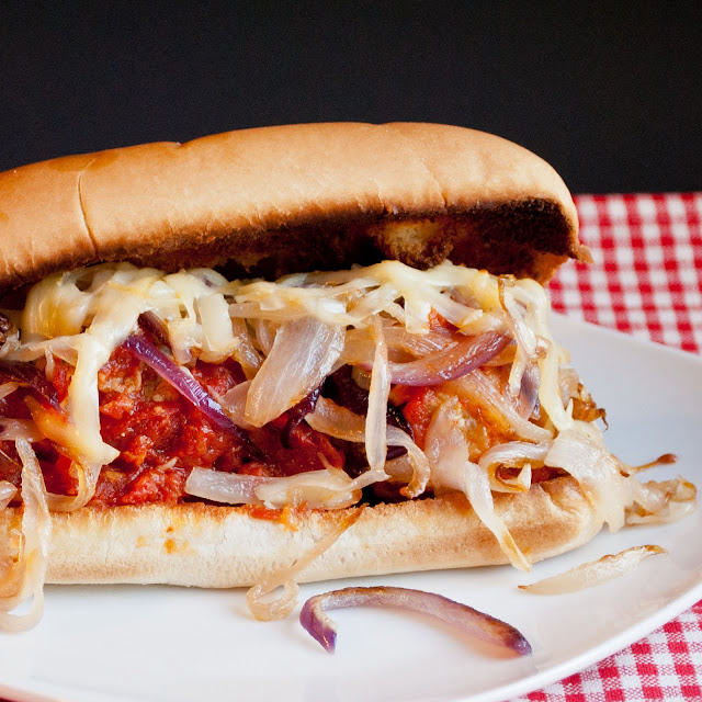 Meatball Subs with Caramelized Onions and Gruyere | NeighborFood