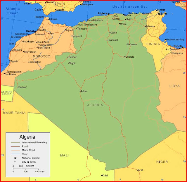 Peta Wilayah Algeria