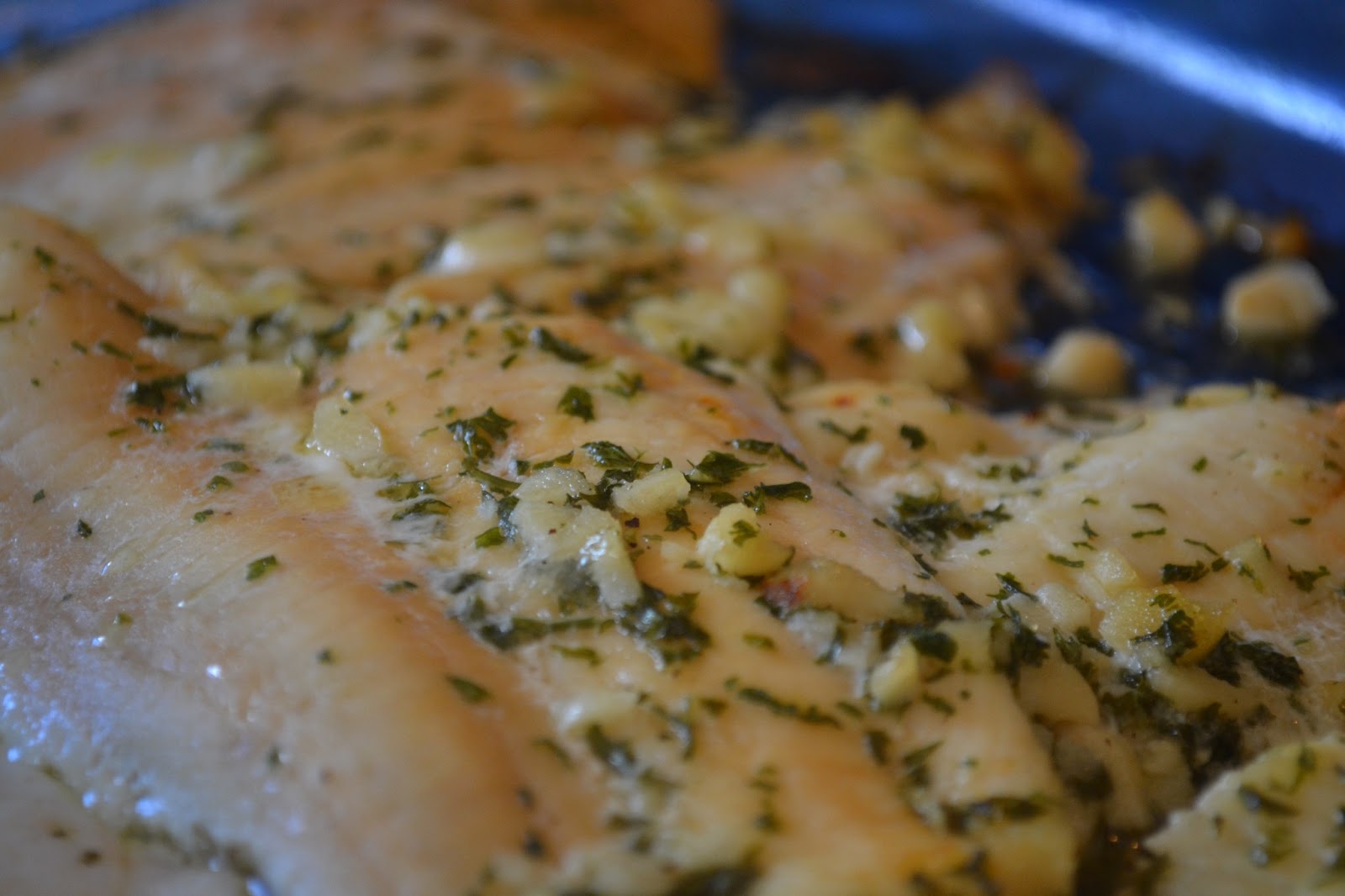 Garlic Butter Baked Tilapia Fillets