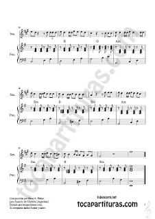 3  Soprano Sax y Saxo Tenor Partitura de Juancito es asíSheet Music for Soprano Sax and Tenor Saxophone Music Scores