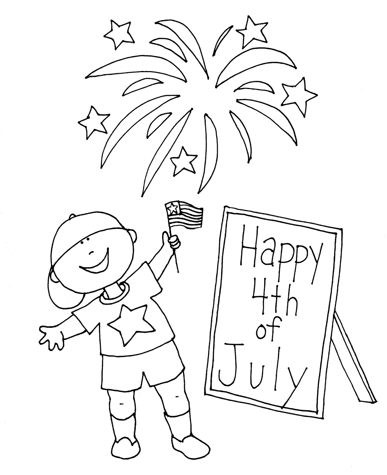 4th Of July Coloring Sheets For Preschoolers