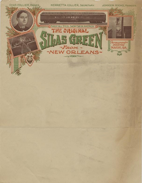 DEEP BLUES Leadbelly and Silas Green From New Orleans Letterheads