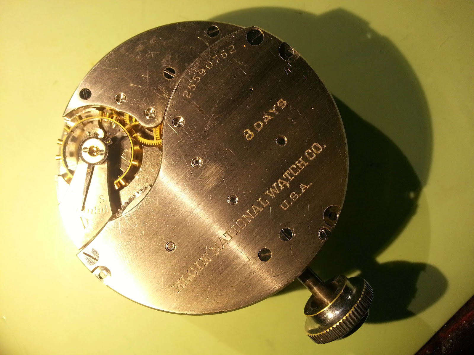 Elgintime Vintage Horological Elgin Grade 471, An 8Day Clock