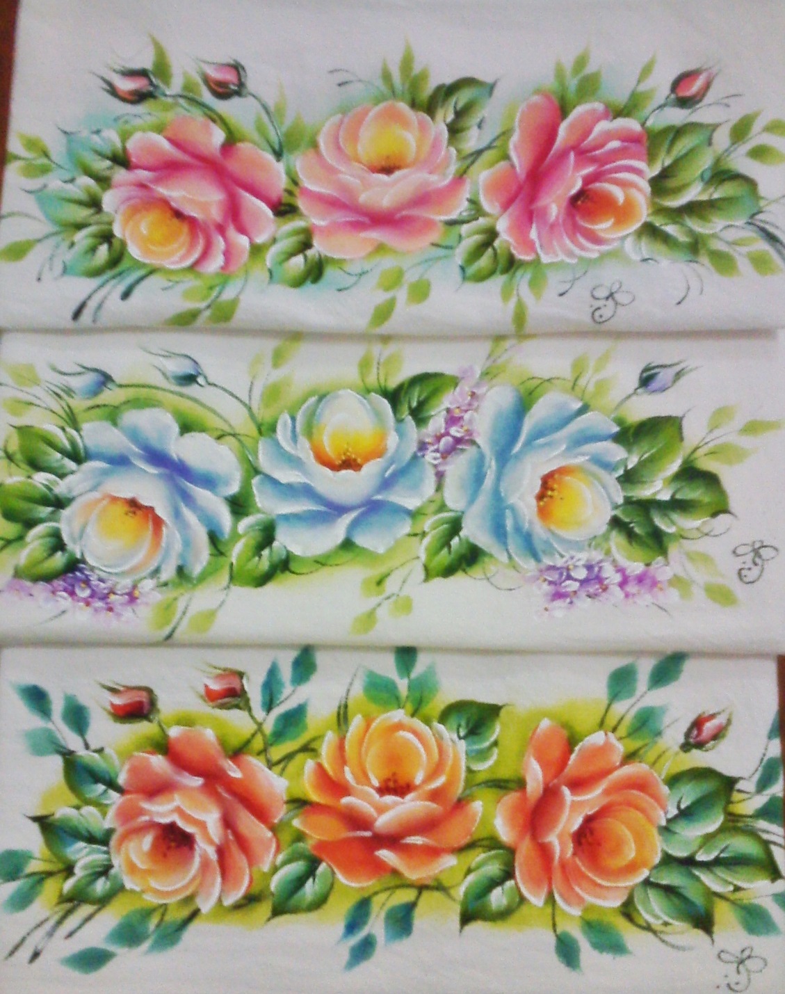 Pintura em Tecido com dicas e riscos, image size:1129x1429