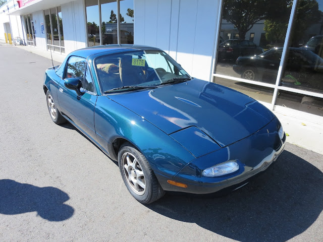 Miata with new paint and body work from Almost Everything Auto Body