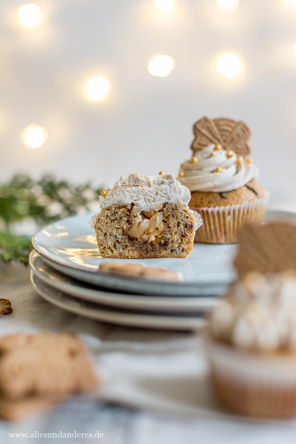 Spekulatius-Cupcakes mit Apfel-Zimt-Füllung | Alles und Anderes