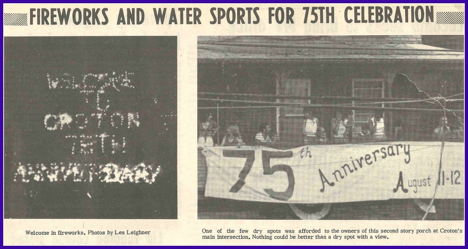 EverythingCroton MORE NEWSPAPER COVERAGE OF CROTON'S VILLAGE'S 75TH