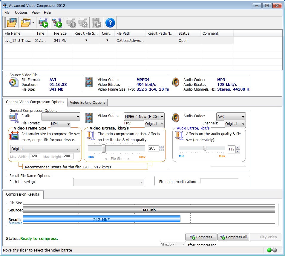 Advanced Video Compressor 2012 cracked