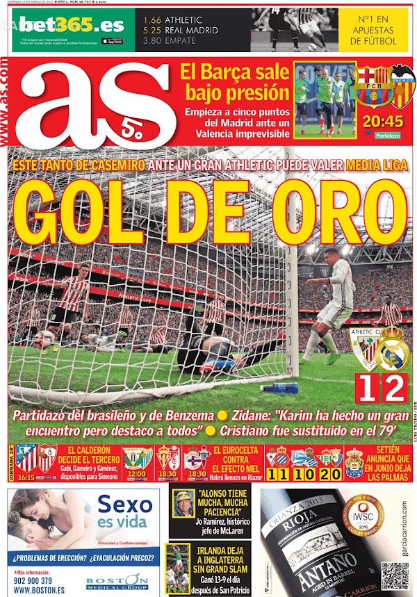 Real Madrid, AS: "Gol de oro"