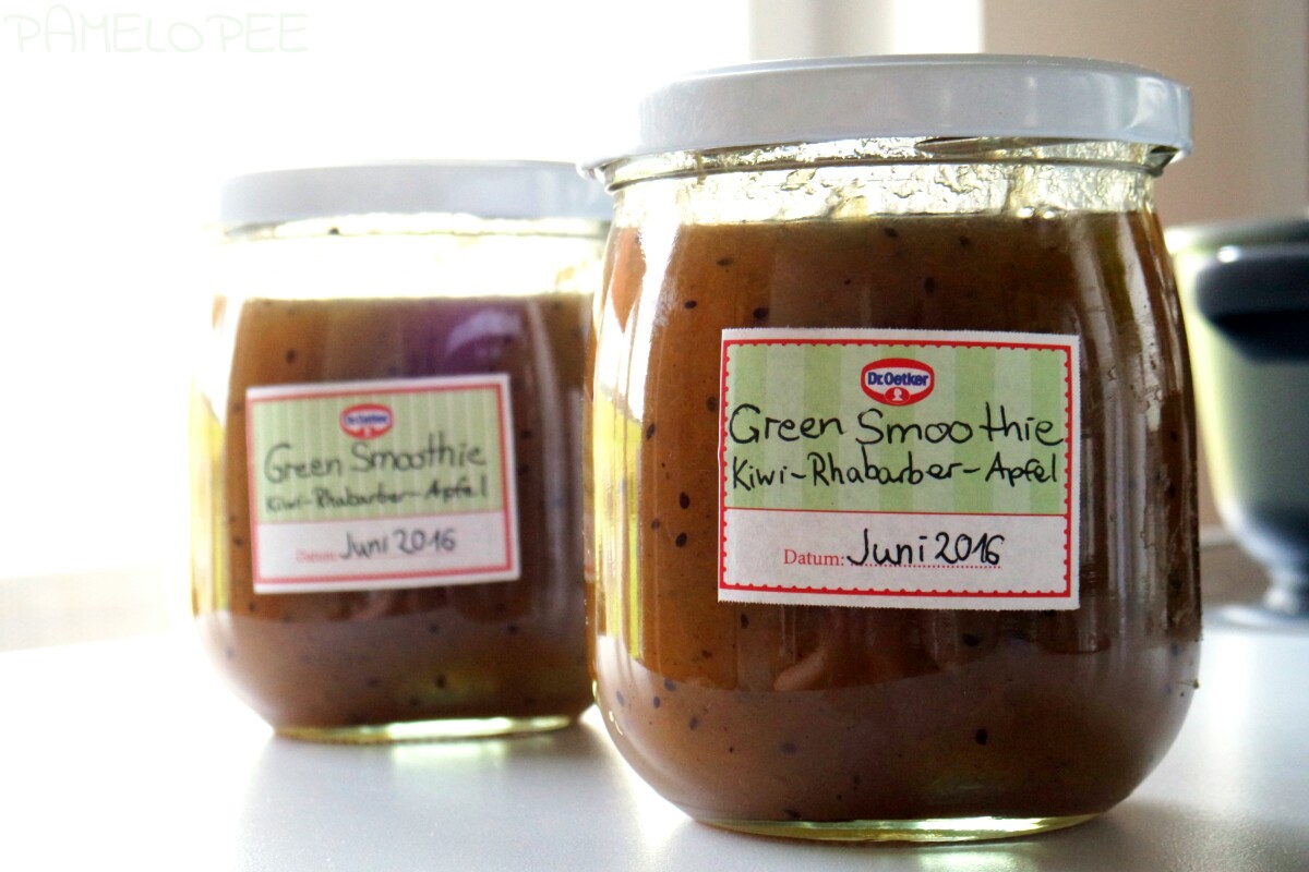 pamelopee: Rezept: Kiwi Rhabarber Apfel Marmelade Green Smoothie pamelopee: Rezept: Kiwi Rhabarber Apfel Marmelade Green Smoothie