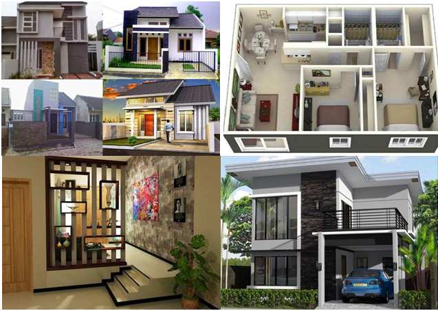 Model batu alam rumah minimalis type 45