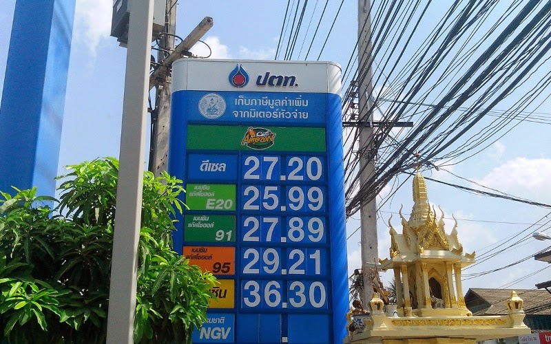 Цены на бензин Таиланд