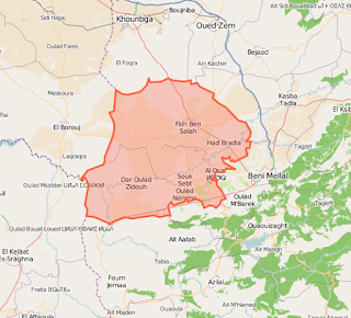 Province de Fquih Ben Saleh Maroc Maps