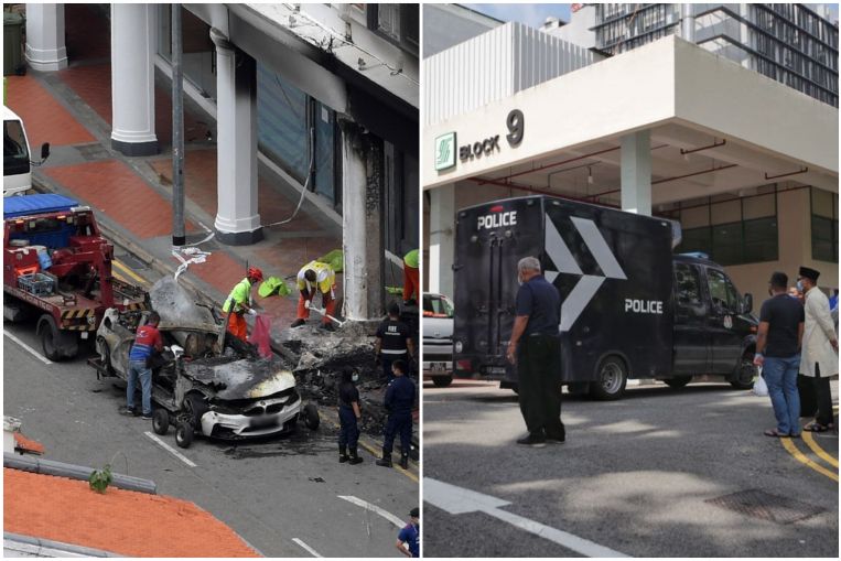 Newsworthy Tanjong Pagar car crash Driver of BMW and passengers