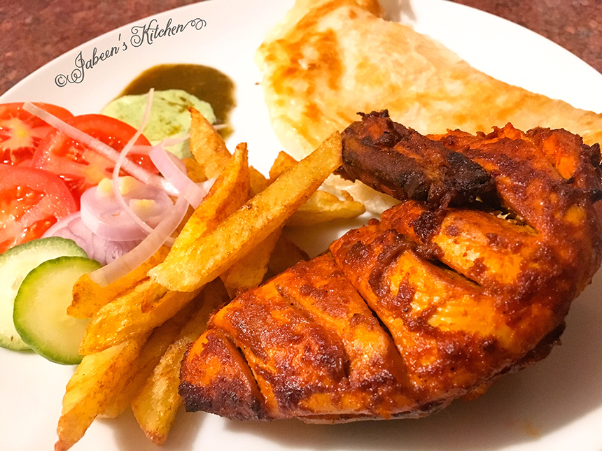 FlavourEssence Chicken Tikka with Tamarind Chutney, Mint Raita & Puri