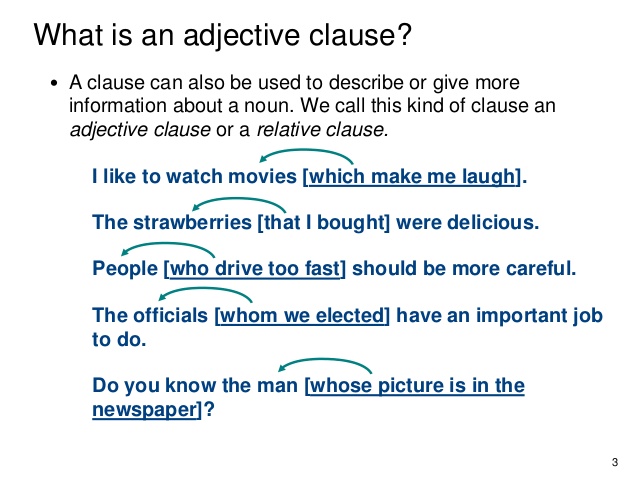 Learning English In Ohio Adjective Clauses