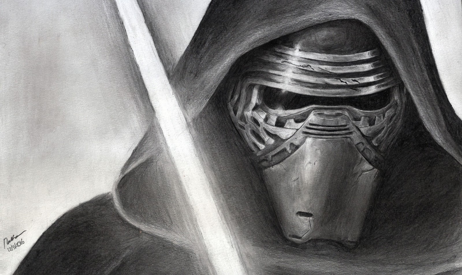 Creative Kylo Ren Drawing Sketch for Beginner