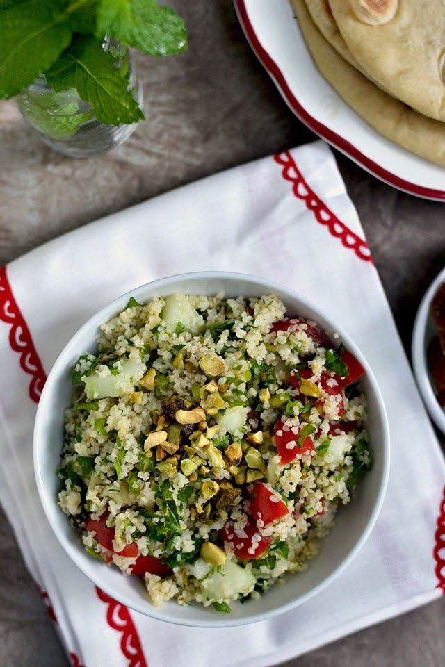 Lebanese Tabbouleh with Herbs & Pistachio