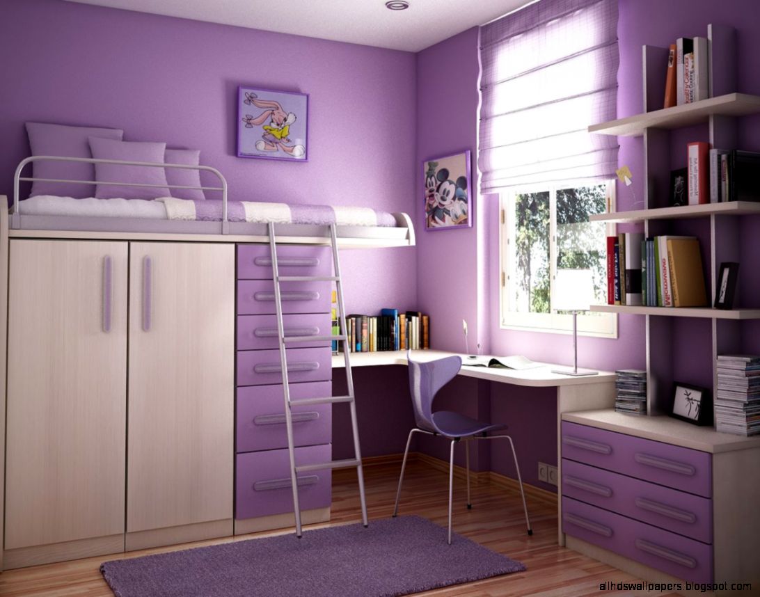 Purple Teenage Girl Bedroom Ideas for Small Rooms