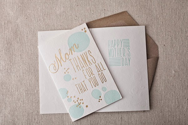 letterpress mothers day card ideas