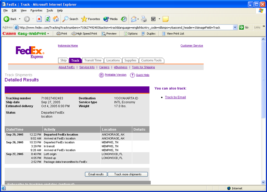 Fedex track tracking