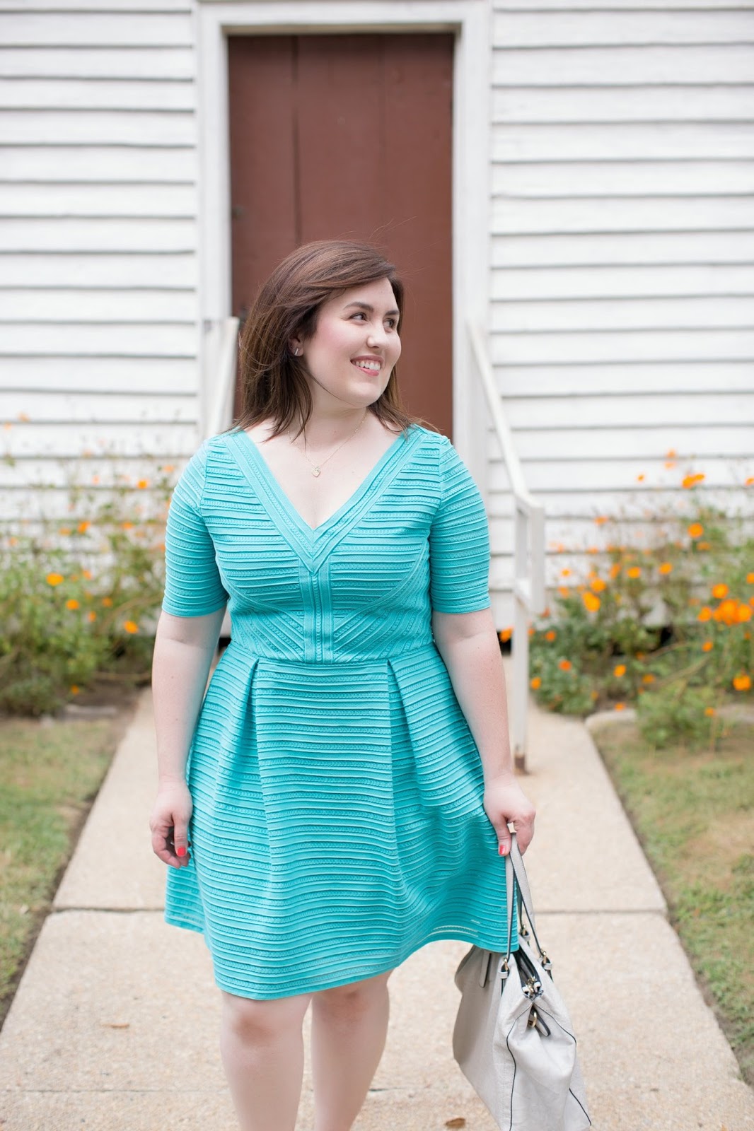 North Carolina Style Blogger Rebecca Lately Blue Stitch Fix Dress